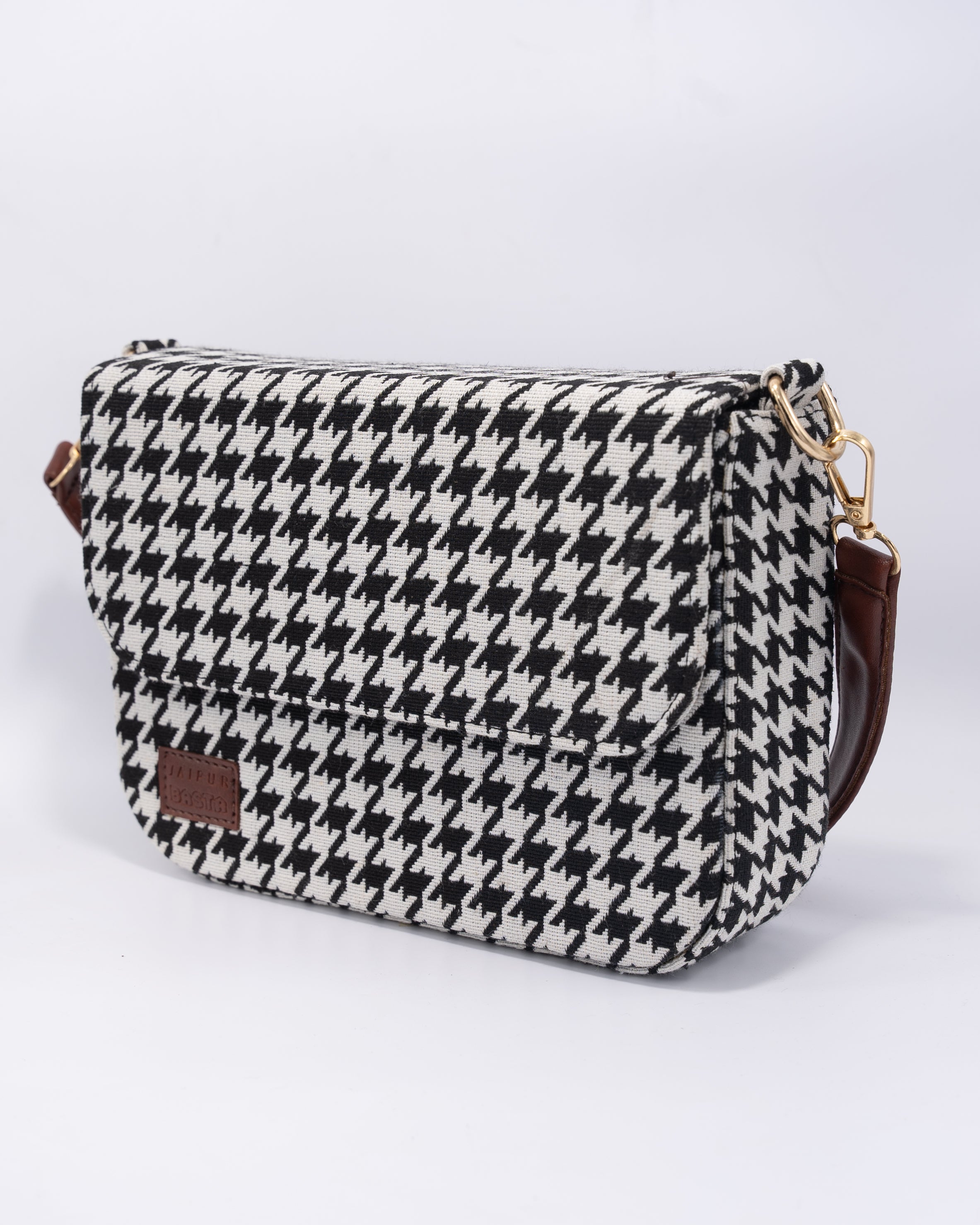 What Goes Around Comes Around Chanel Houndstooth Wool Square Flap Bag, Mini  | goop