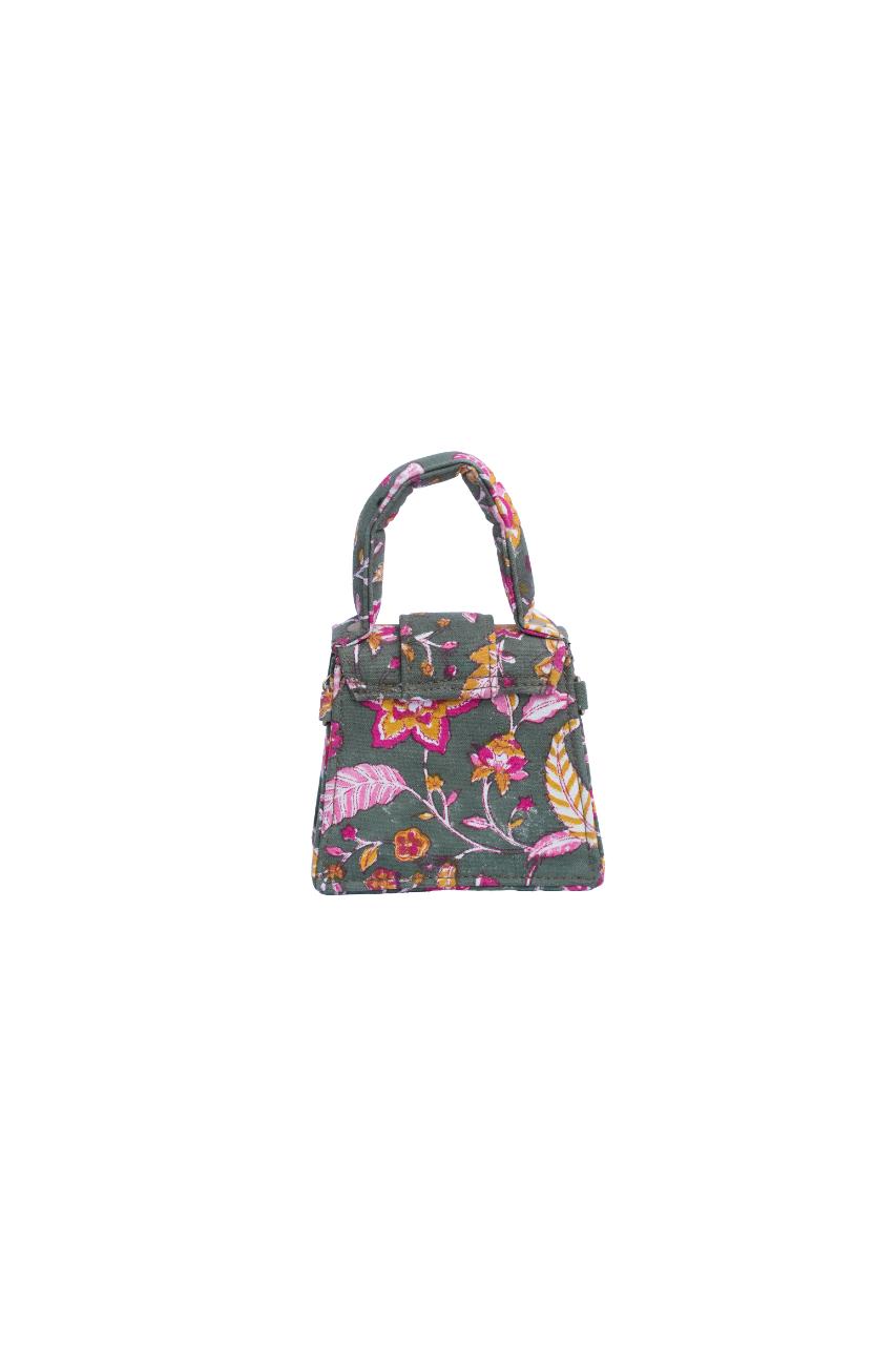 Tropical Green Blockprinted Chiq Bag