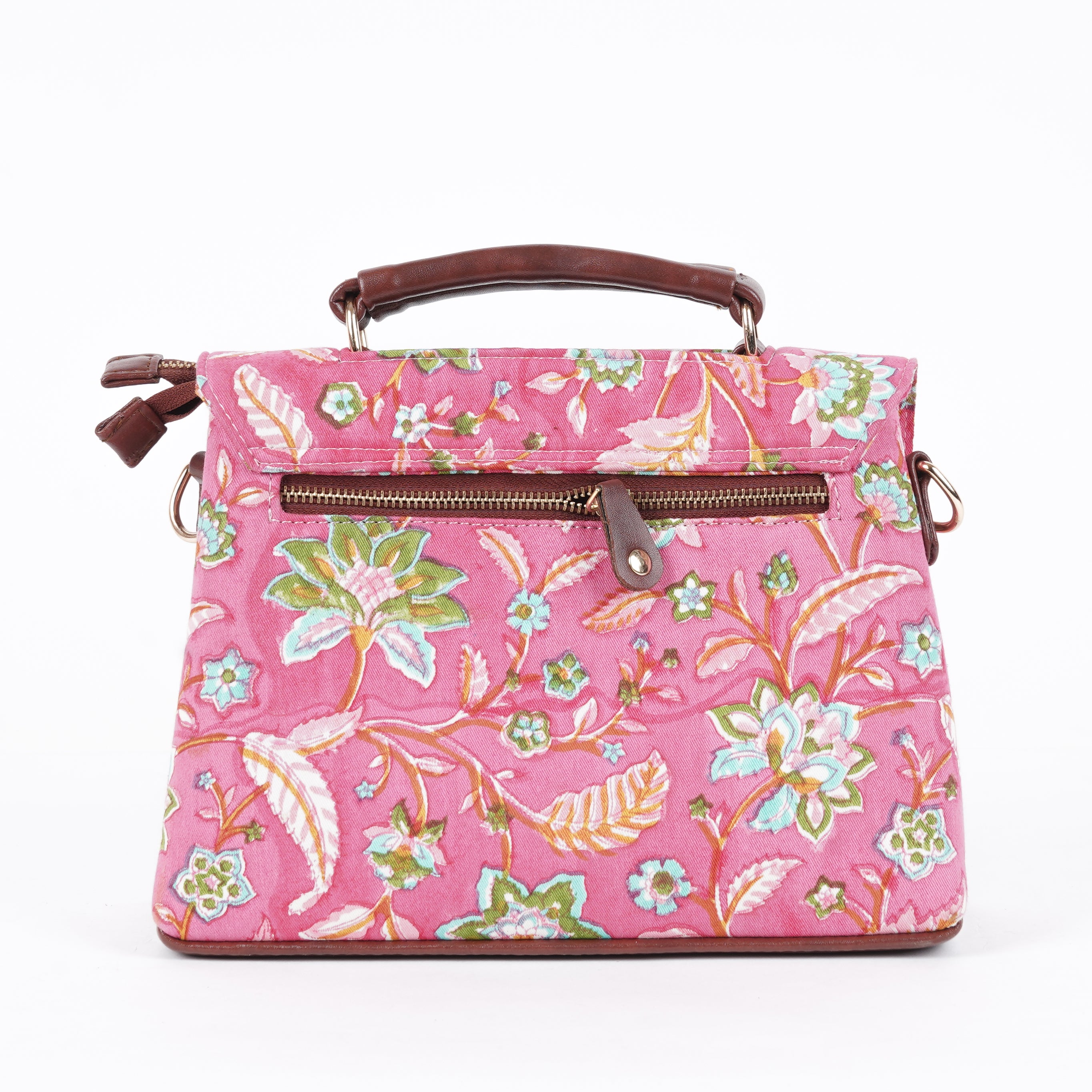 Scalloped printed discount mini leather bag